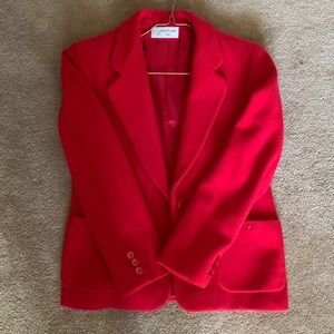 Vintage Evan Picone red blazer (70% wool)